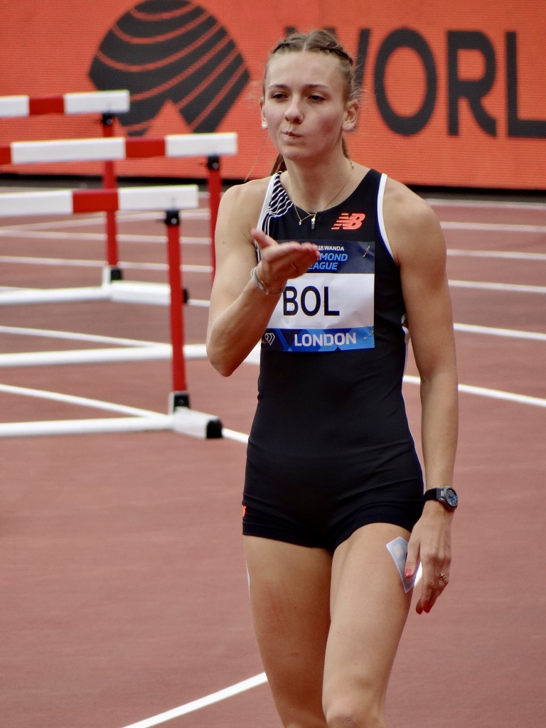 Femke Bol at a Diamond League event in London