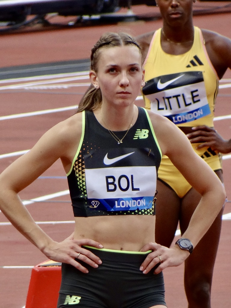 Femke Bol at a Diamond League event in London