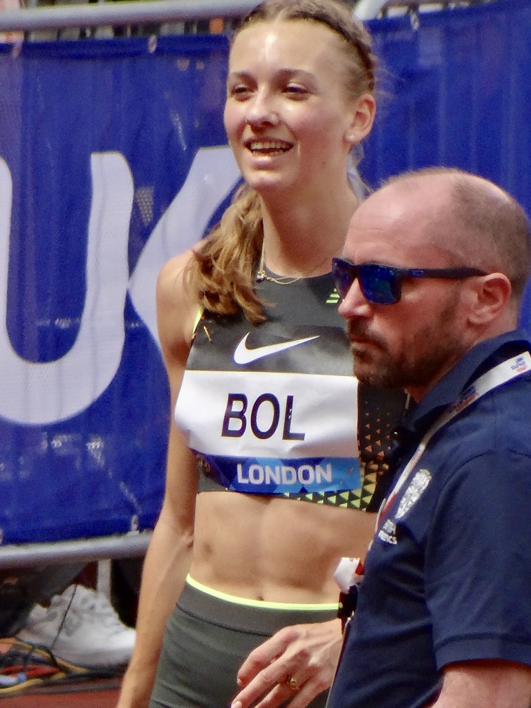 Femke Bol at a Diamond League event in London