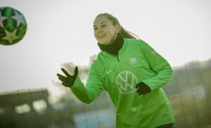 LEVELLING UP – Wolfsburg’s Dutch star Janou Levels speaks