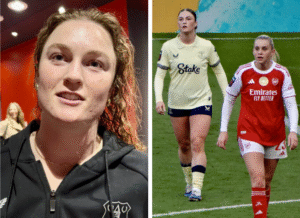 AMAZING MACE. Young Lioness and Everton star Ruby Mace speaks